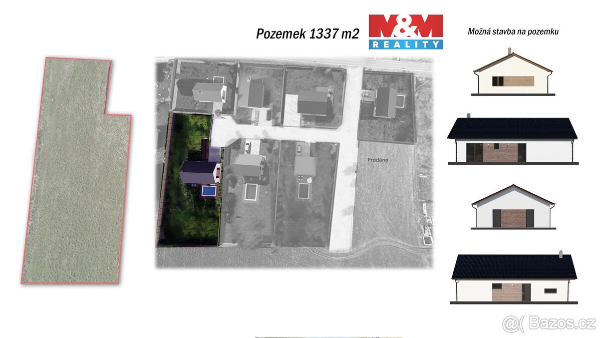 Prodej pozemku, 1337 m², Sedlčany