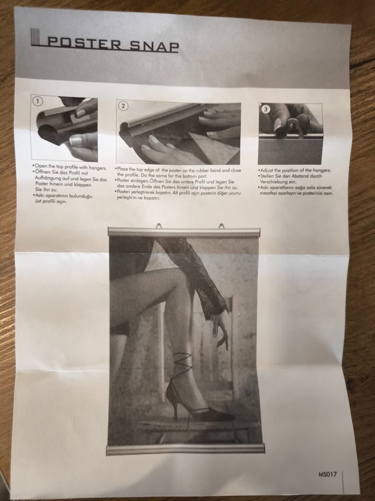 držák plakátu alu clip 60cm