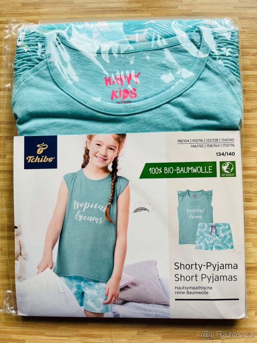 Krátké/letní/dívčí pyžámko n.o.v.é. vel.134/140 Tchibo/TCM