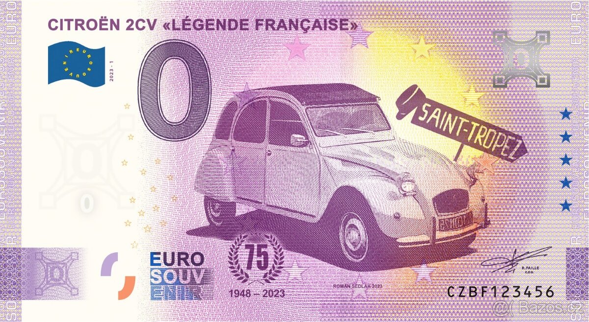 0 EURO SUVENÝR “CITROËN 2CV – 75 LET”