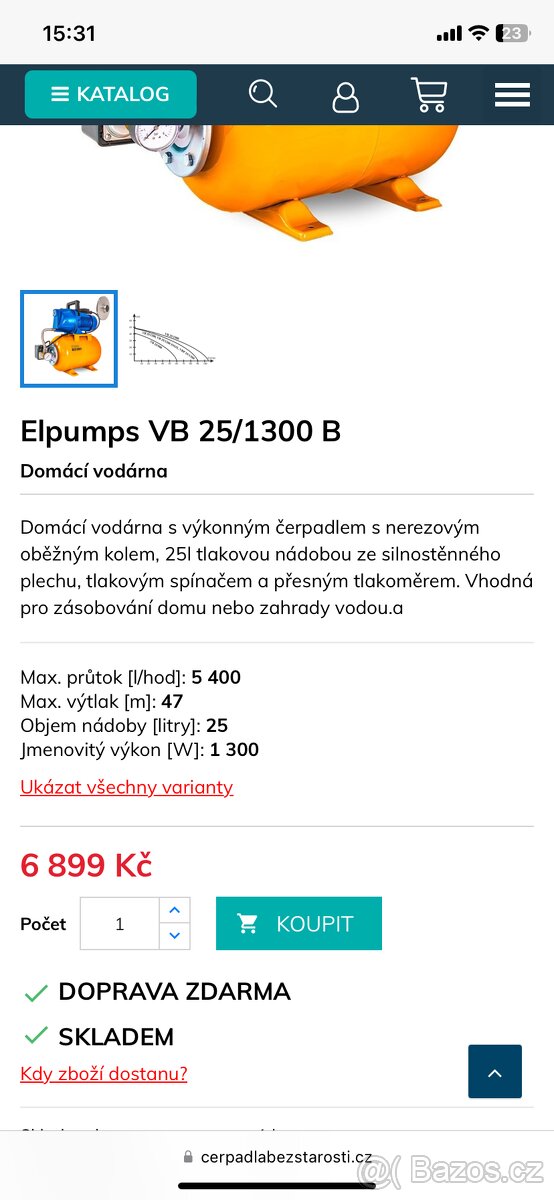 Vodárna Elpumps