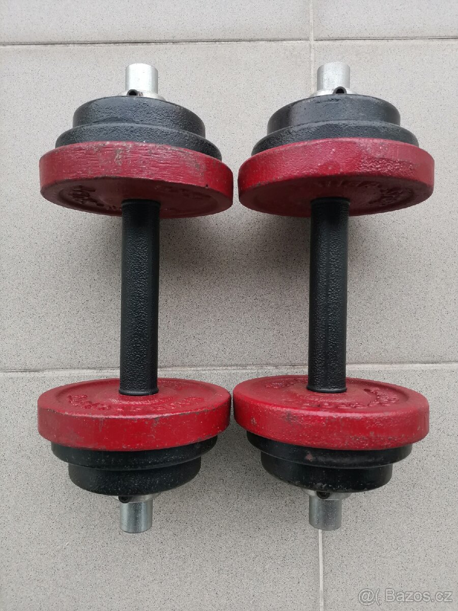 2x nakládací činka 10 kg