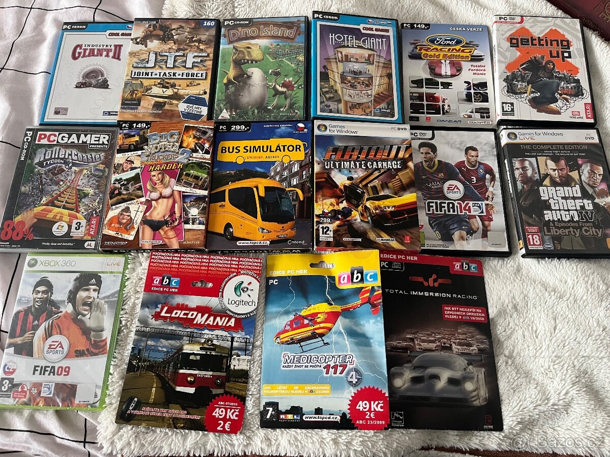 Filmy DVD a hry za odvoz