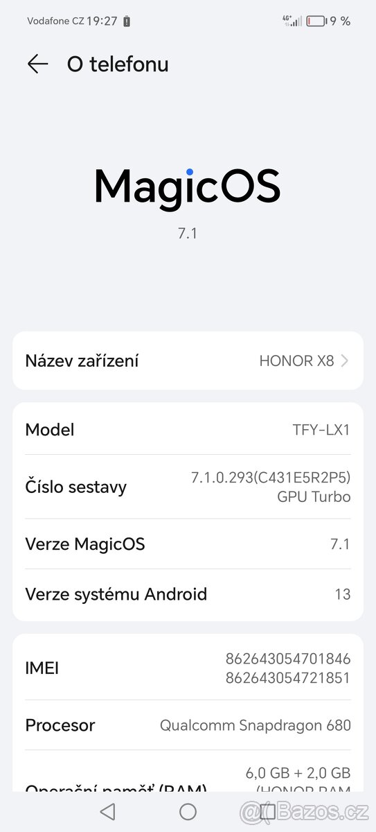 honor X 8 magic OS