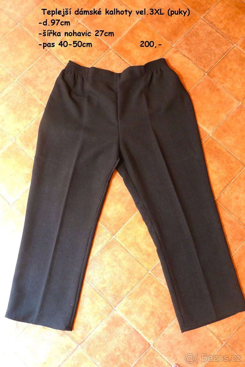 Dámské kalhoty vel.3XL