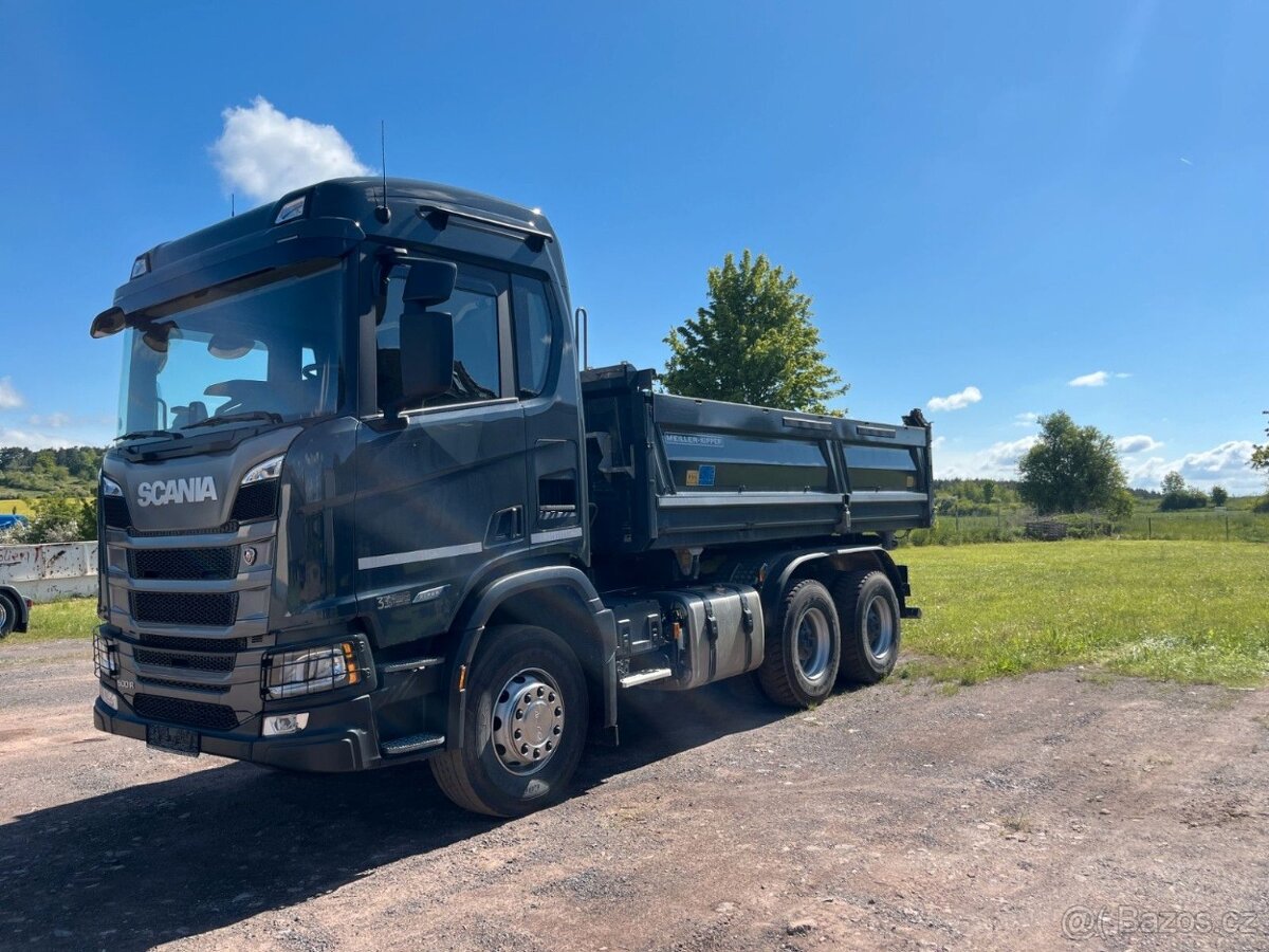 Scania R 500 6x4 třístranný sklápěč Bordmatic