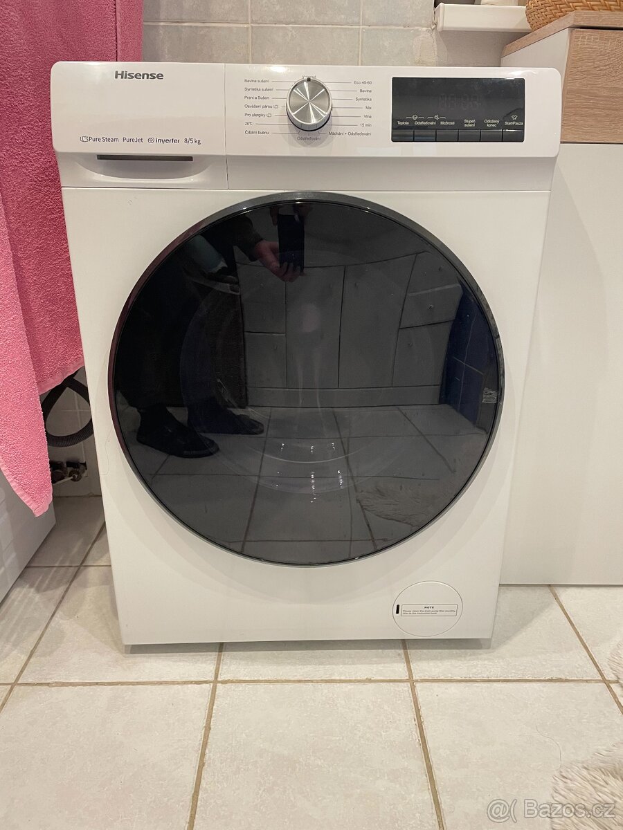 Prodám pračku se sušičkou značky Hisense, model WDQA8014EVJM