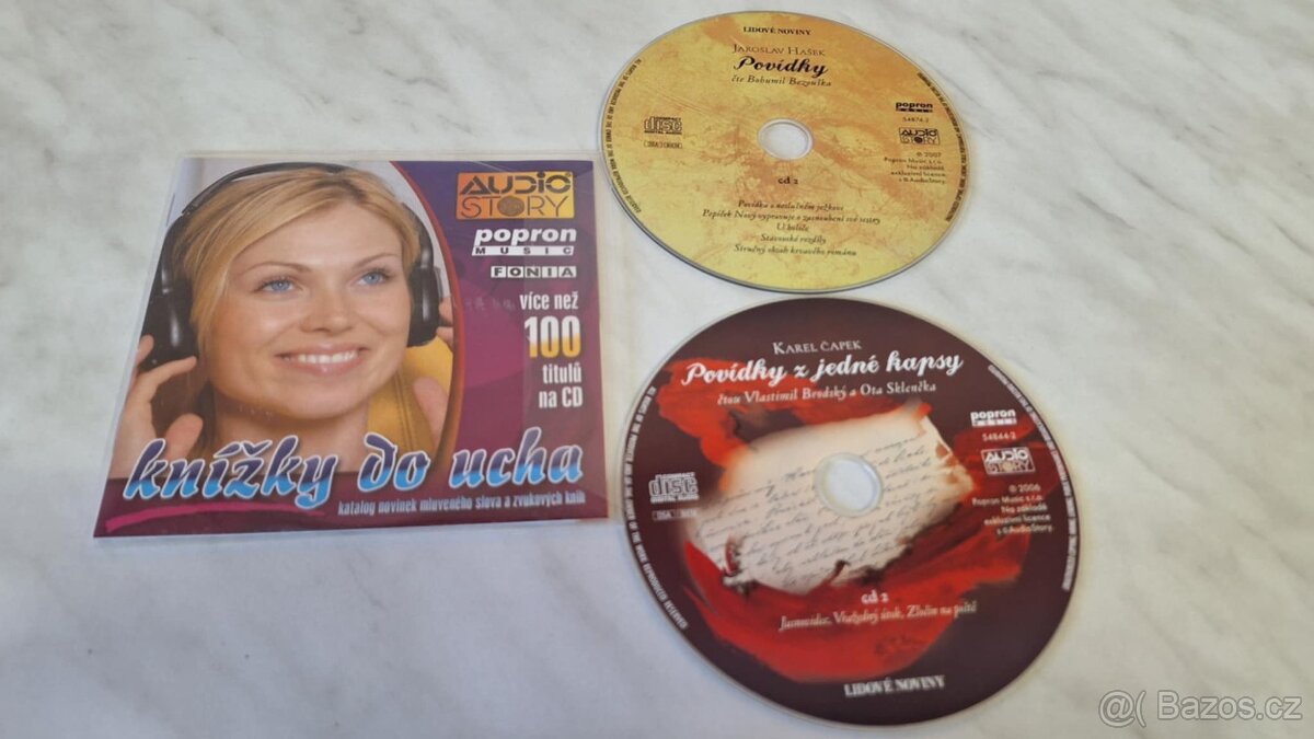 2 CD AUDIO KNIHA - POVÍDKY K.Čapek, J.Hašek