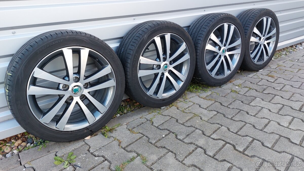Alu kola 5x112 r17 originál Škoda Octavia II