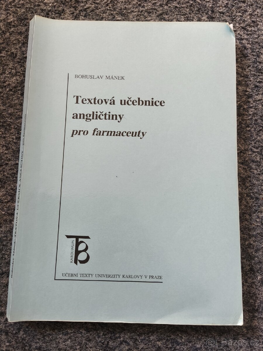 Textová učebnice Angličtiny pro farmaceuty
