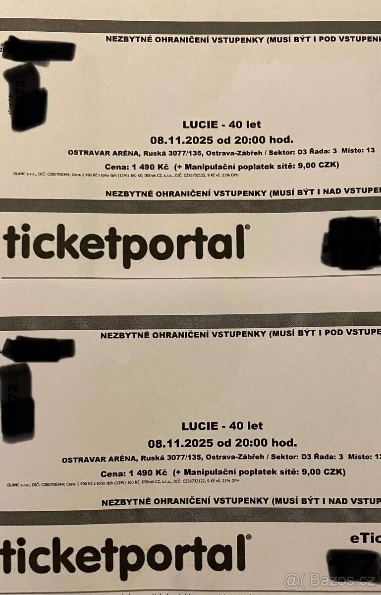 Vstupenky koncert skupiny LUCIE (40 let)