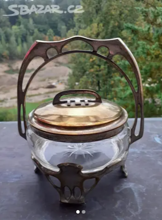 Cukřenka/máslenka starožitná, Art Deco