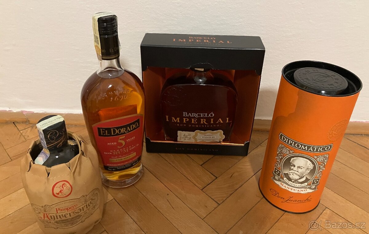 4 Rumy, Barcelo, El Dorado, Pampero, Diplomatico