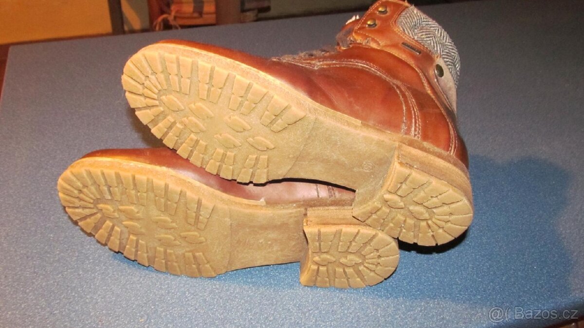 Zimní kožené dámské kotníkové hnědé vel. 37