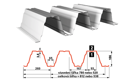 trapézový plech T160