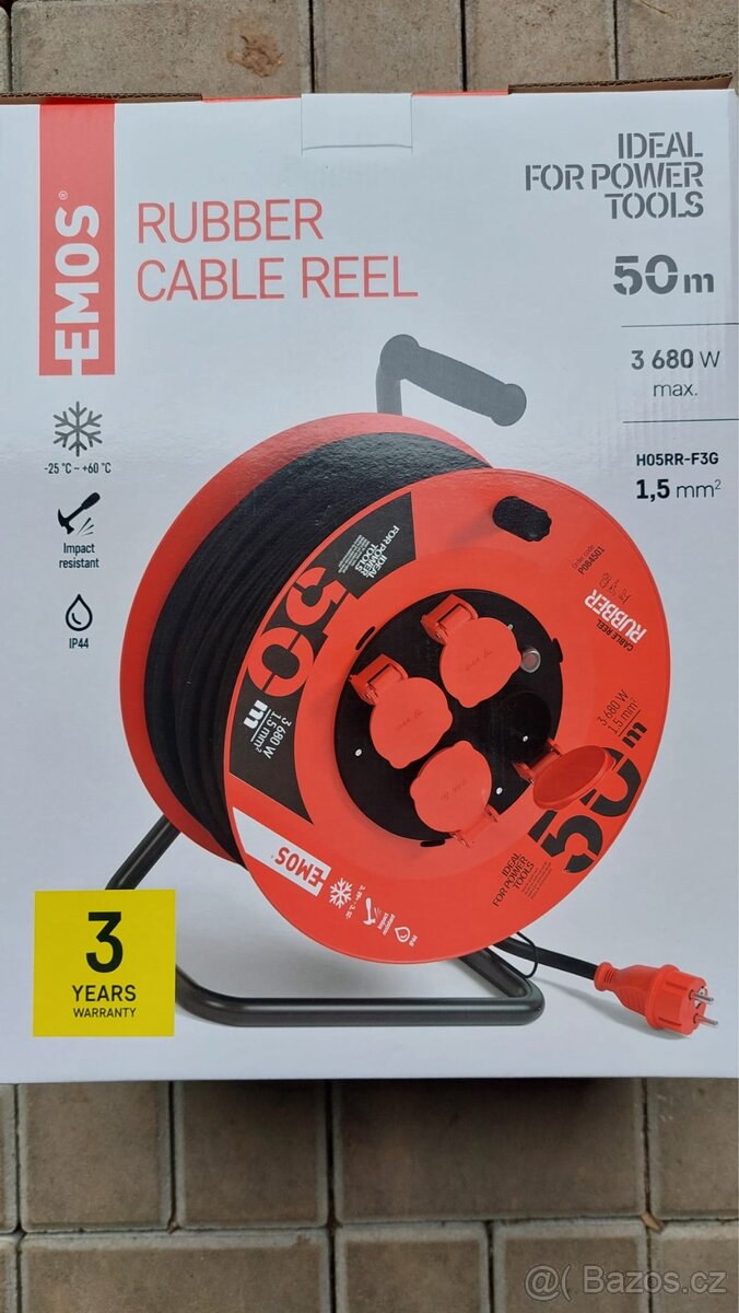 venkovni kabel na bubnu Emos 25m,50m