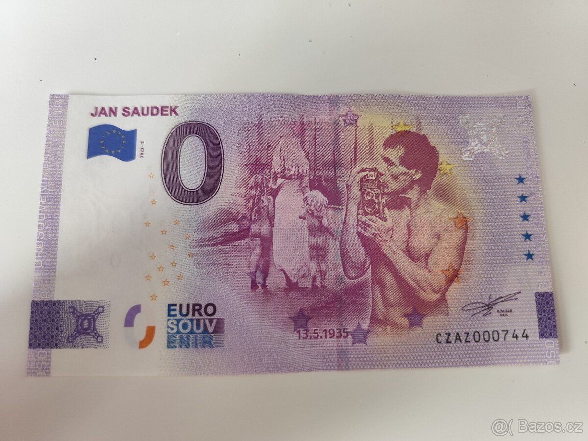 0 Euro souvenir - Jan Saudek 2022-2