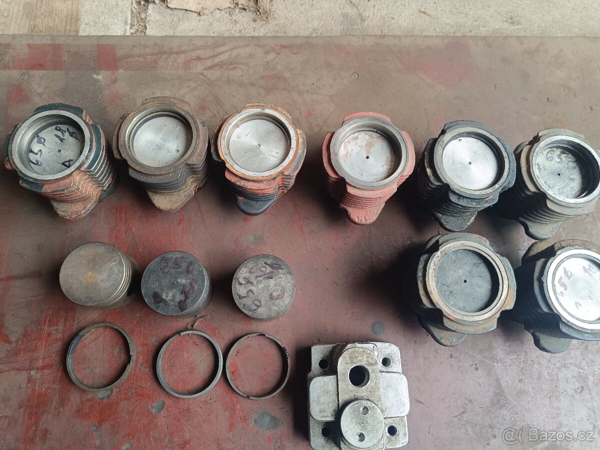 Válce a písty kompresorů Zetor