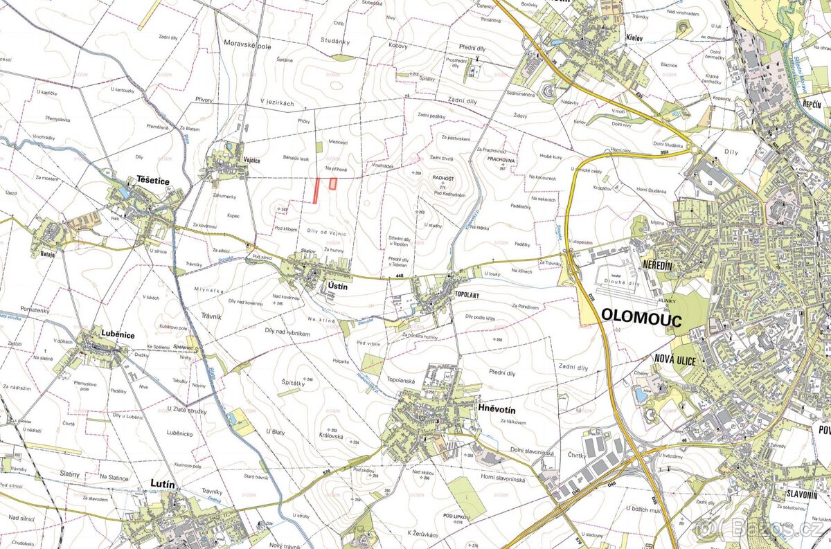 Zemědělská půda, prodej, Ústín, Olomouc