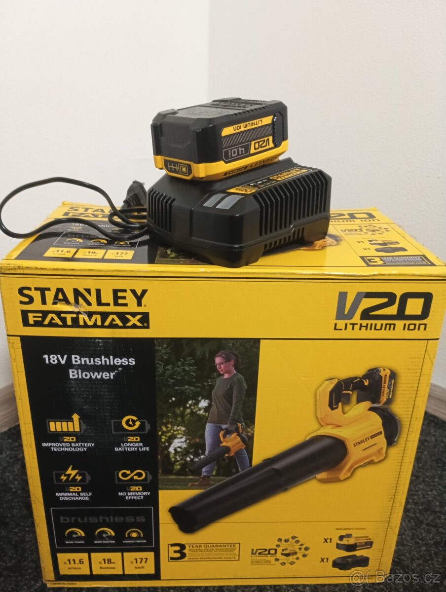 Aku bezuhlíkový fukar FAT V20 18V 1x4,0Ah Stanley 730m1