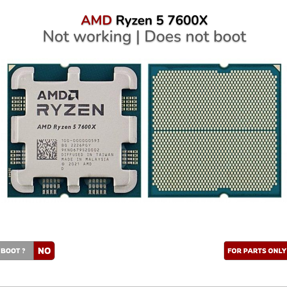 AMD Ryzen 5 7600X Nebootuje / Nefunkční