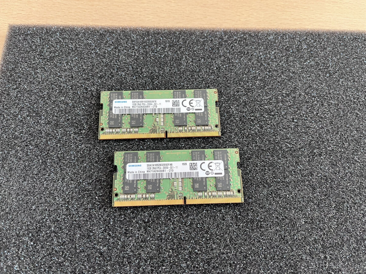 RAM 32GB (2x16GB) Samsung DDR4 pro notebook