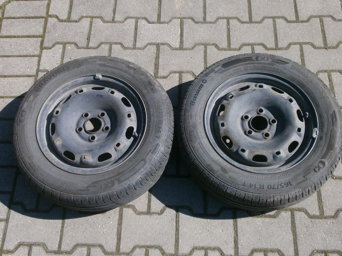2xObutá letní sada na ŠKODA FABIA 1 BARUM 165/70 R14