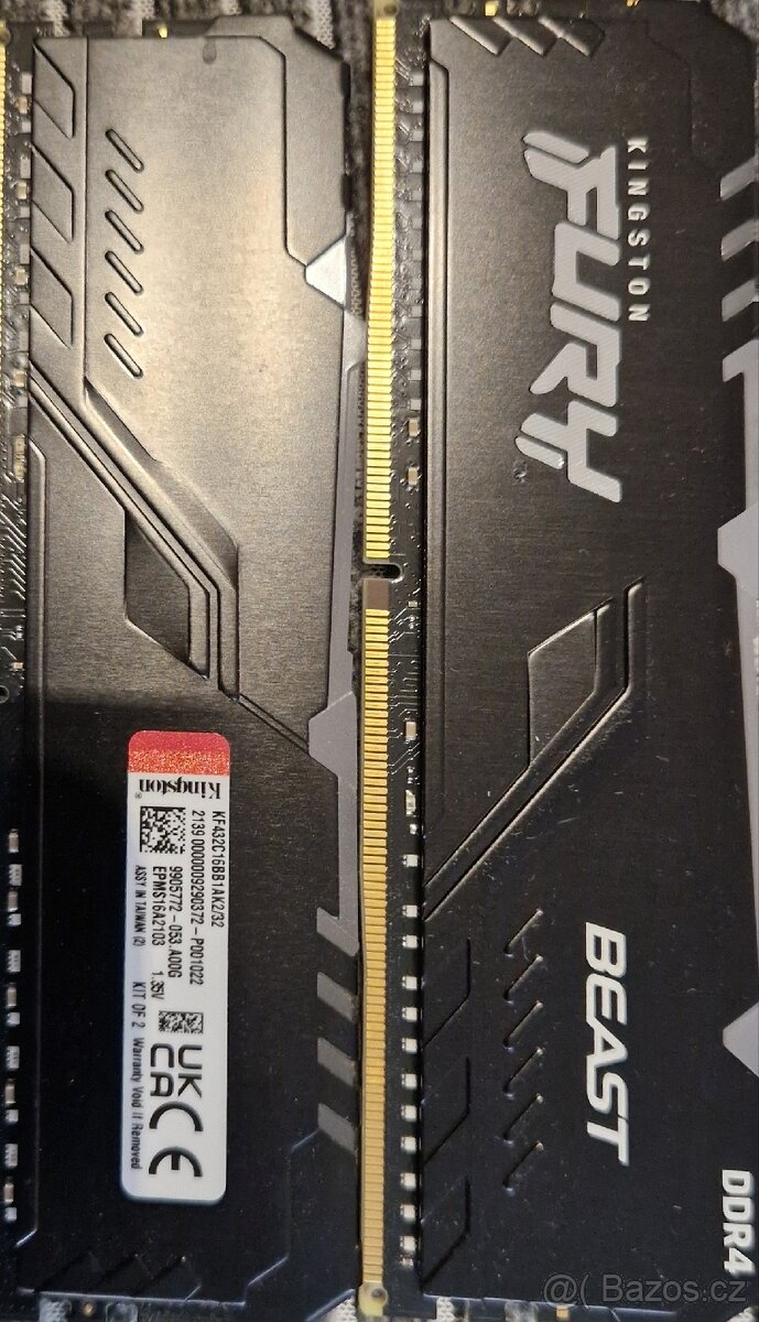 Kingston FURY 32GB KIT DDR4 3200MHz CL16 Beast Black