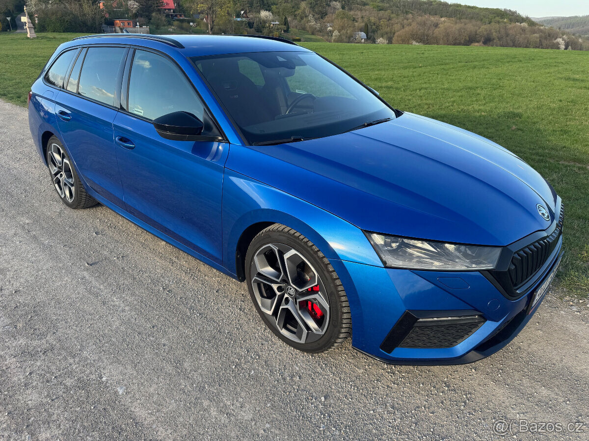OCTAVIA IV RS 2.0TSI 180kW DSG ACC NAVI LED KOUPENO V ČR DPH