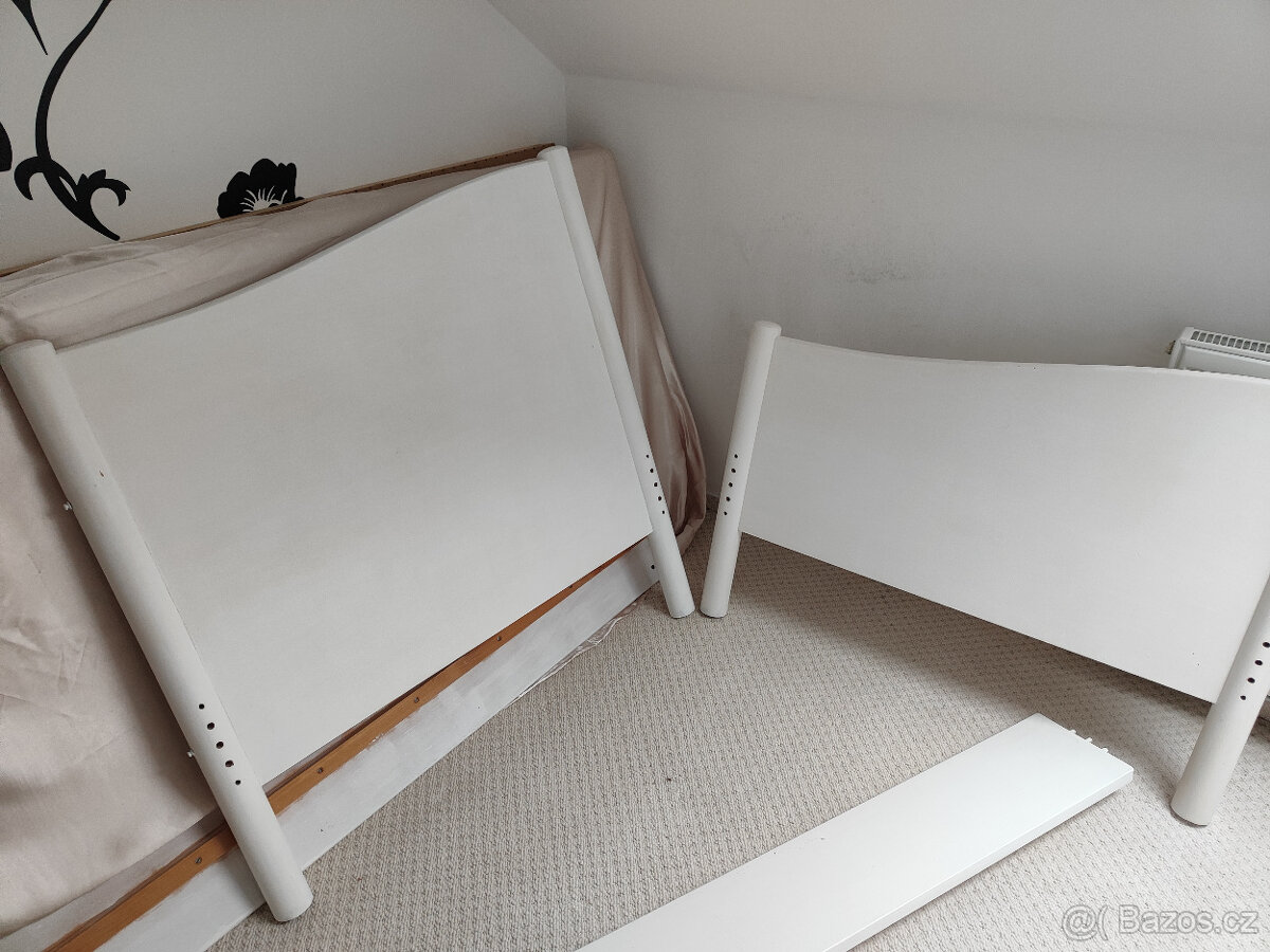 POSTEL,JEDNOLŮŽKO 90x195+MATRACE,ROŠT