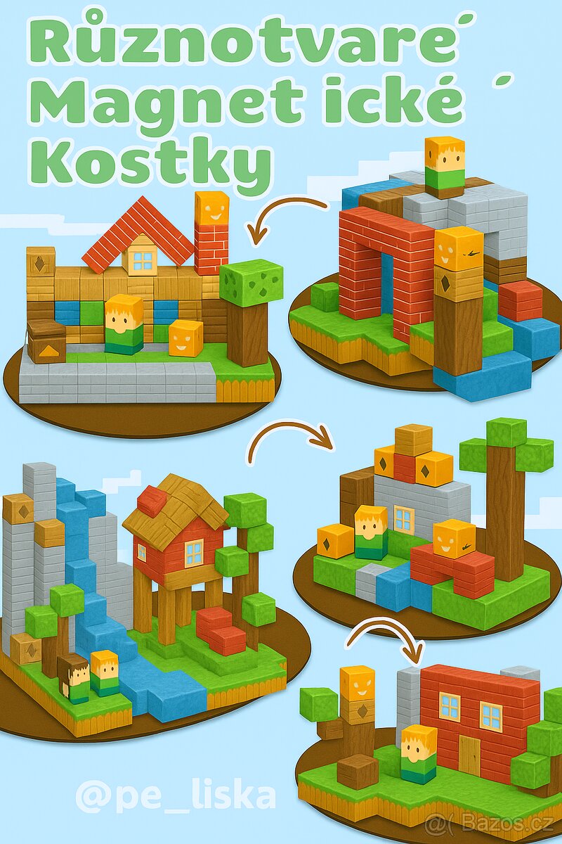 Nové magnetické stavební kostky – inspirováno Minecraftem (1