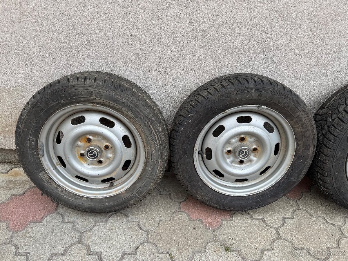 Plechové disky 185/60 R14 zimní pneu