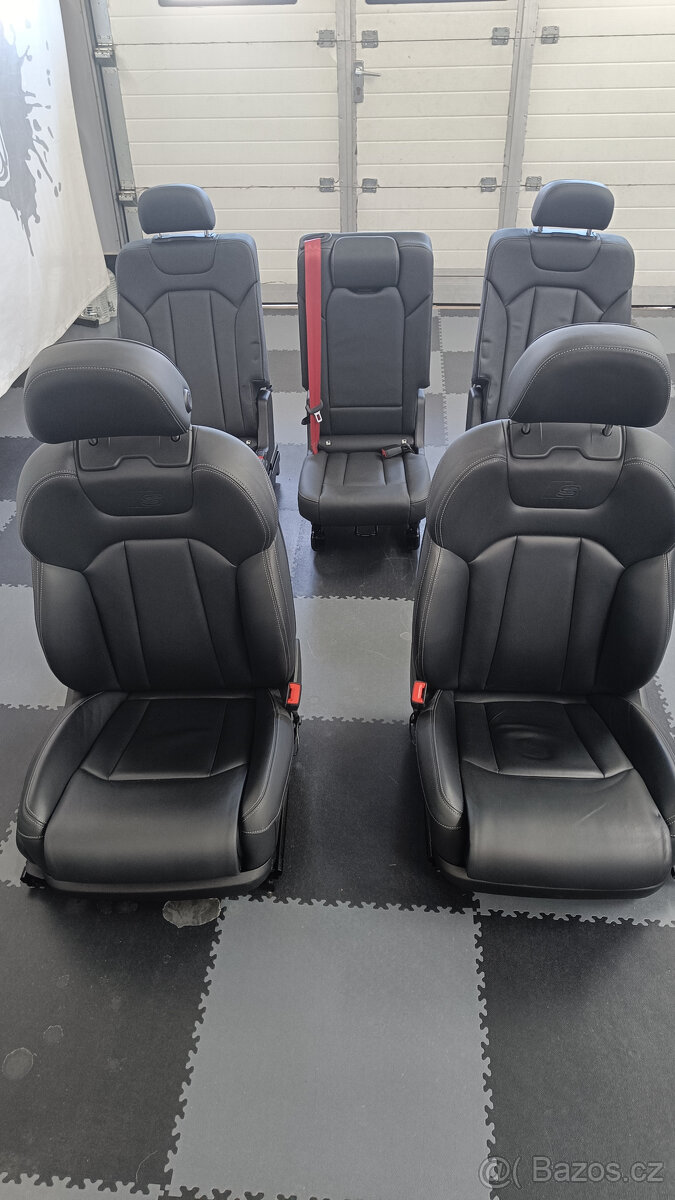 Autosedačky / volant Audi SQ7 / kožené / vyhřívané /TOP stav