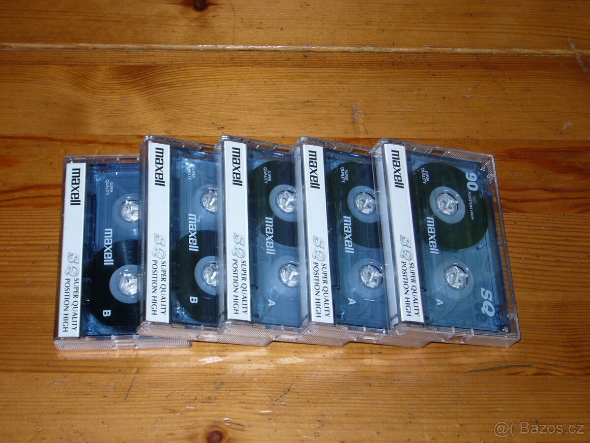 5x Kazety MAXELL SQ (Type II) 1x nahrané, super stav.