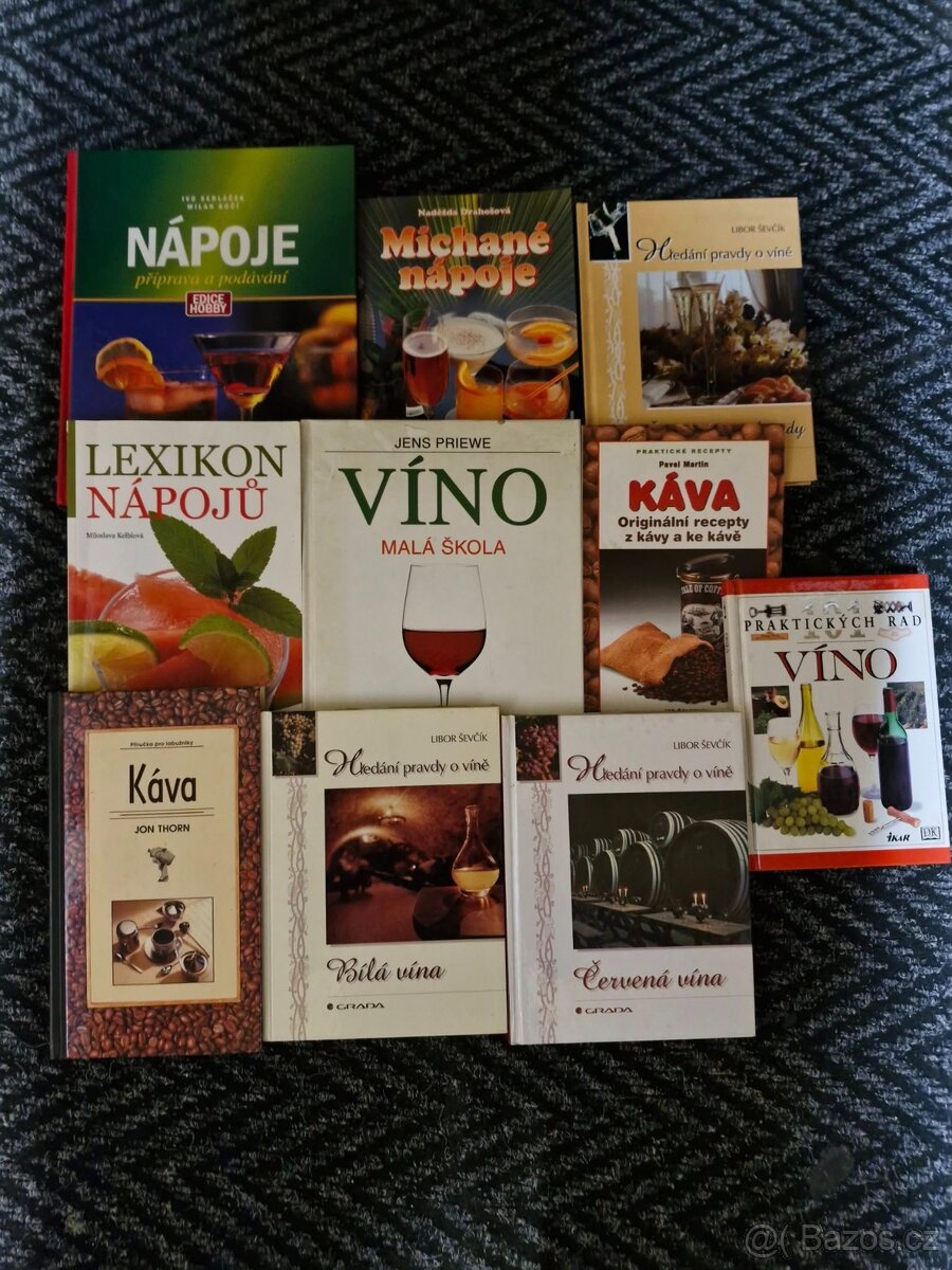 Prodám knihy o kávě a víně