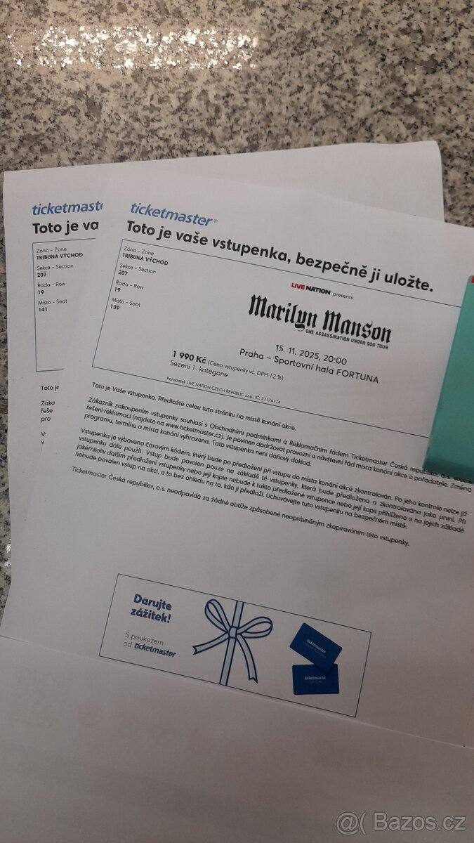 Marilyn Manson  15.11.25 sezení sektor  207