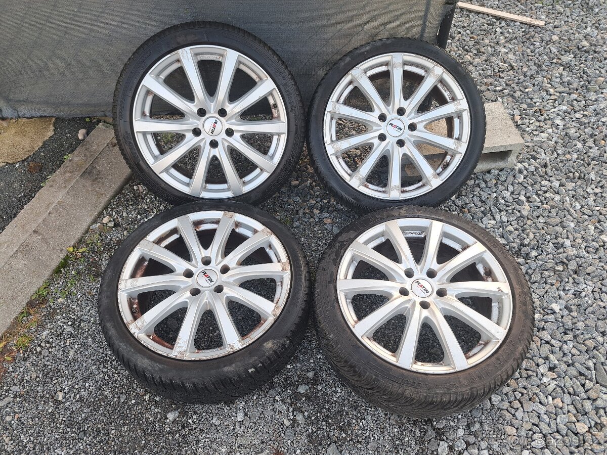 18'' Alu kola platin = 5x112 + zimní pneu 225/40
