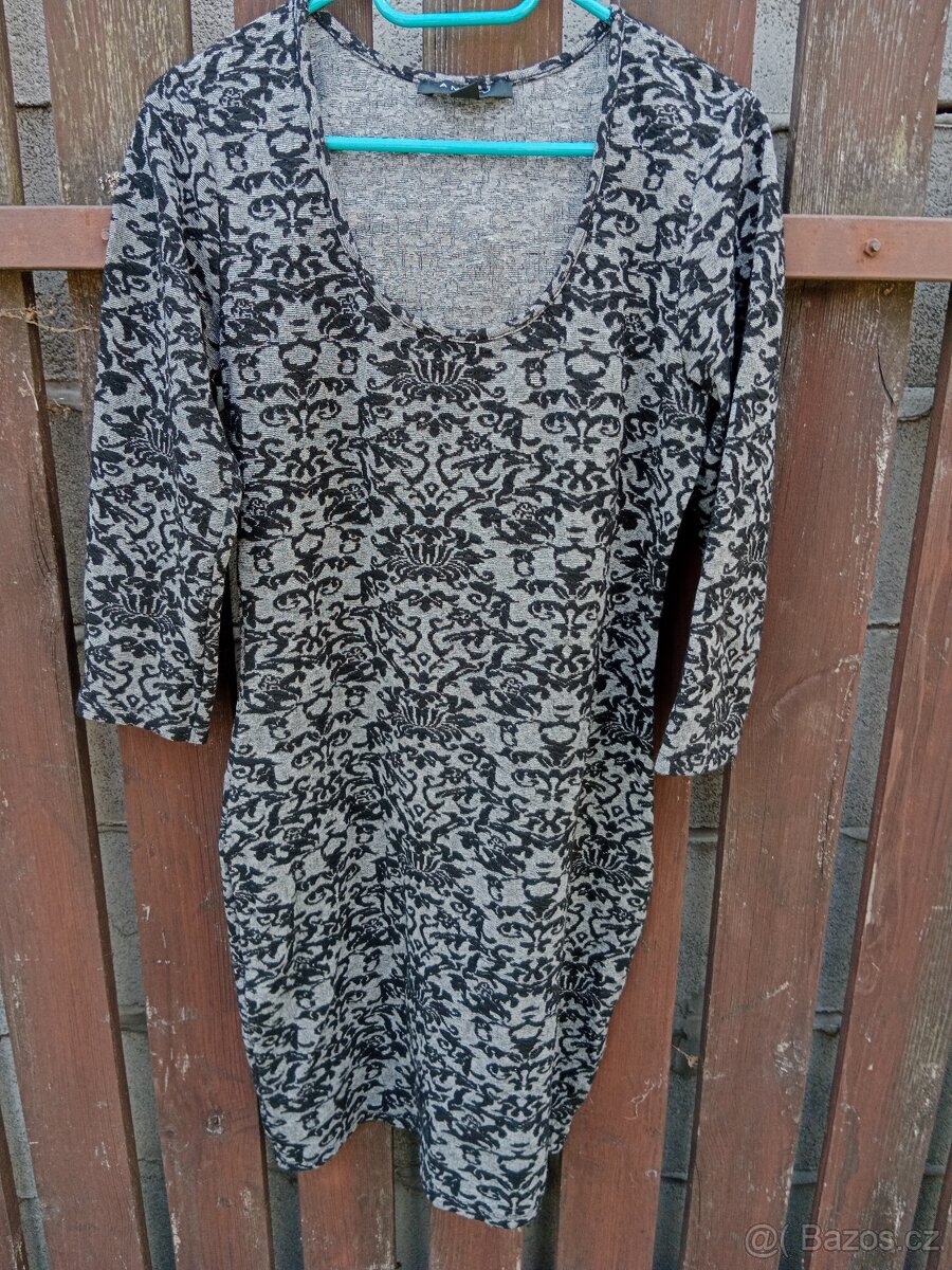 Dámské černo šedé šaty