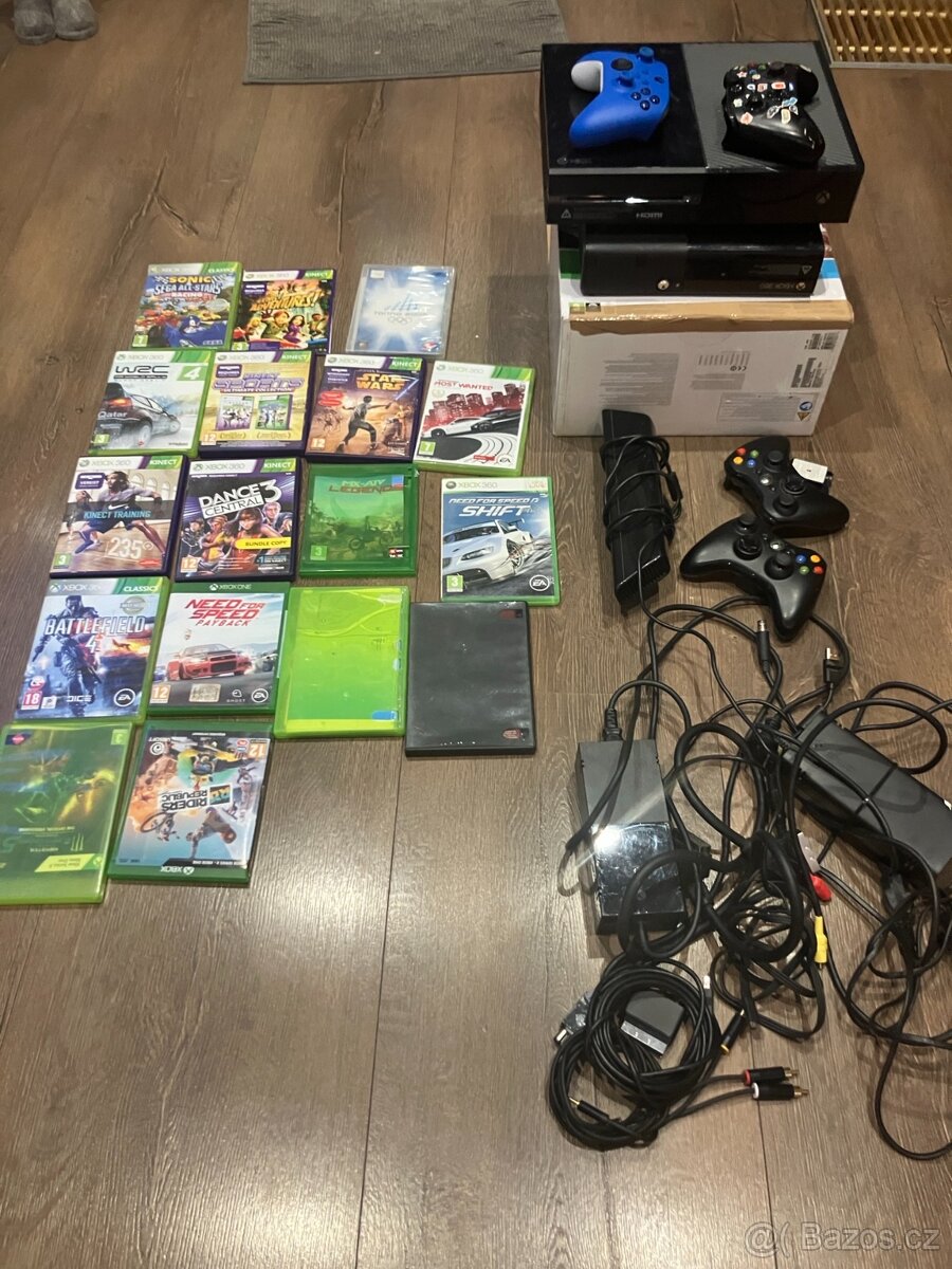 xbox 360 + xbox one + příslušenství
