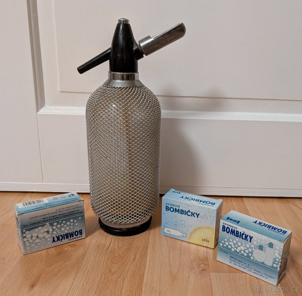 Opletená sifonová láhev + 3 balení bombiček