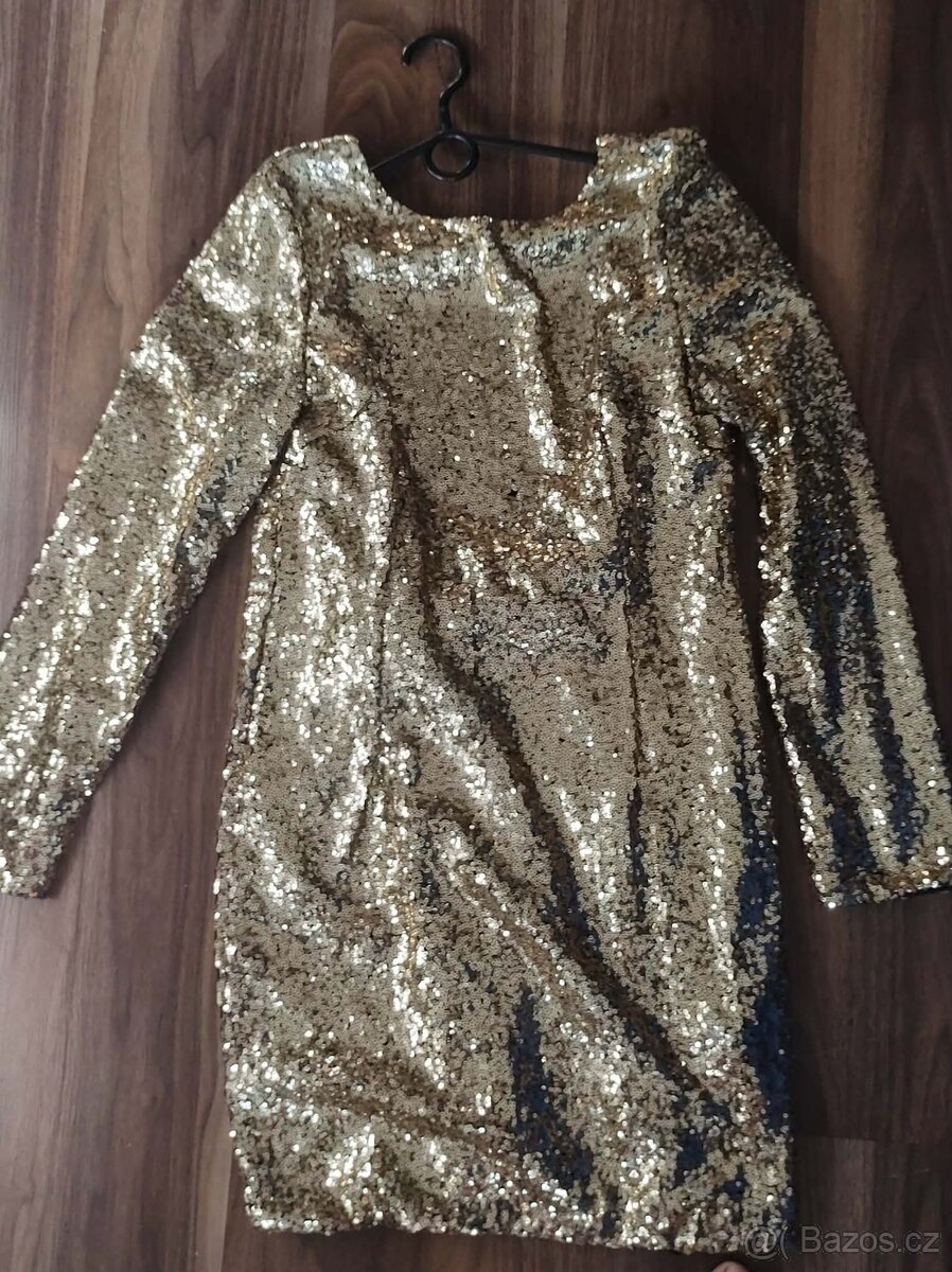 ✨ NOVÉ Flitrované Šaty – Zlatý Glamour na Každou Párty ✨