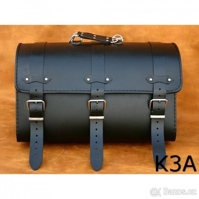 Kožený kufr - válec na chopper 50cm typ 03A