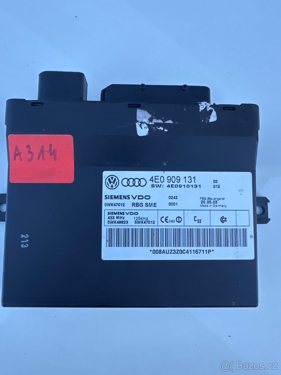 modul řídící jednotka KESSY audi a8