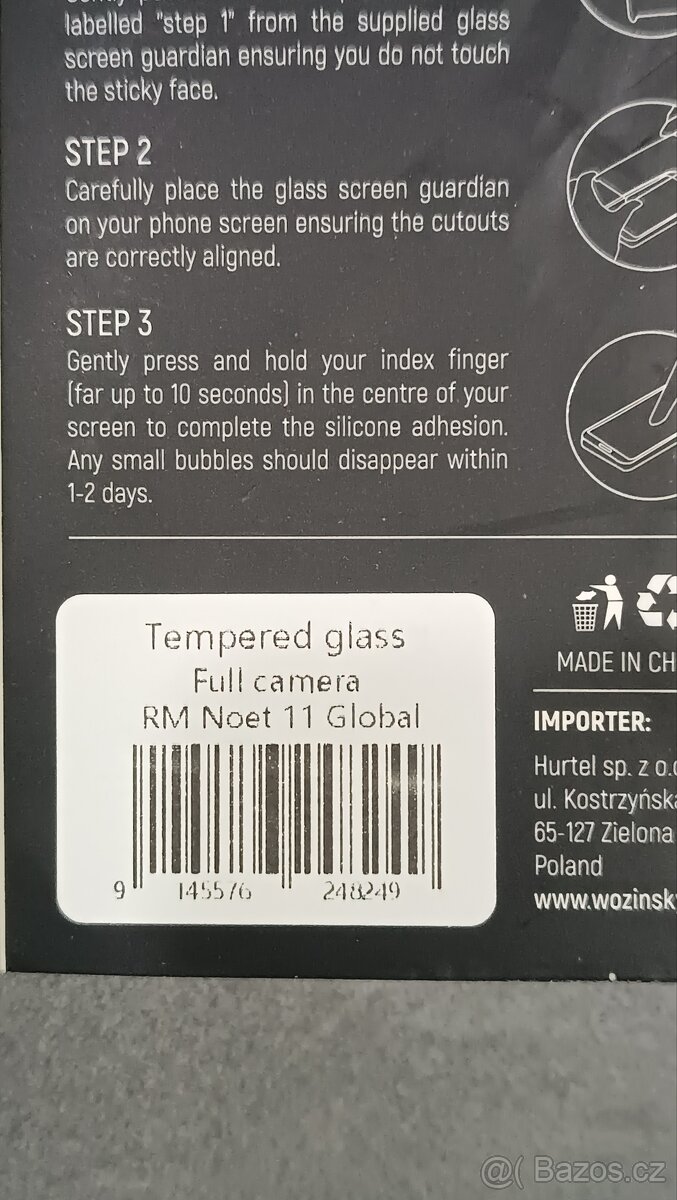 Tvrzené sklo na cameru Note 11