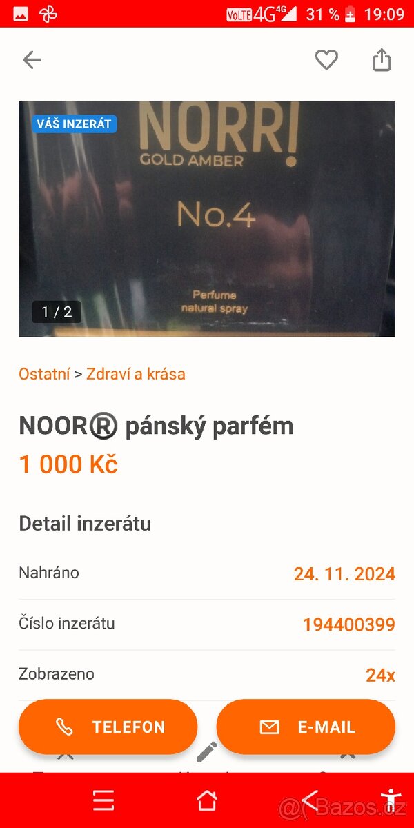Pánský parfém NOOR #4