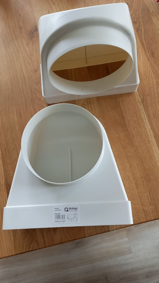Redukce potrubí kulaté na hranaté 220x90/○150