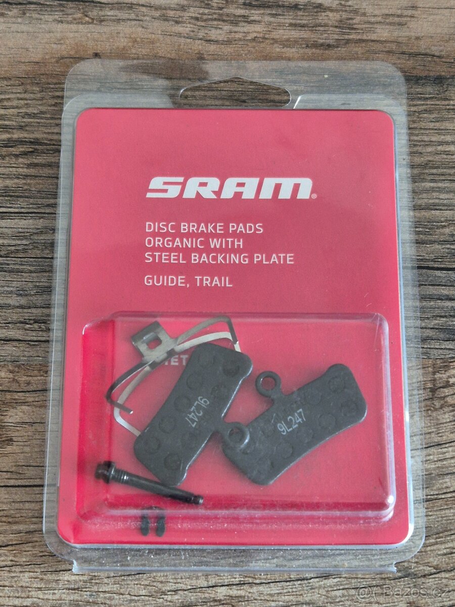 Brzdové destičky SRAM, organické