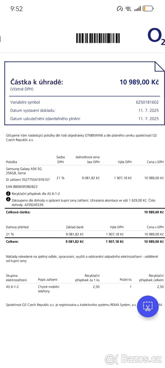 Samsung a56 8/256