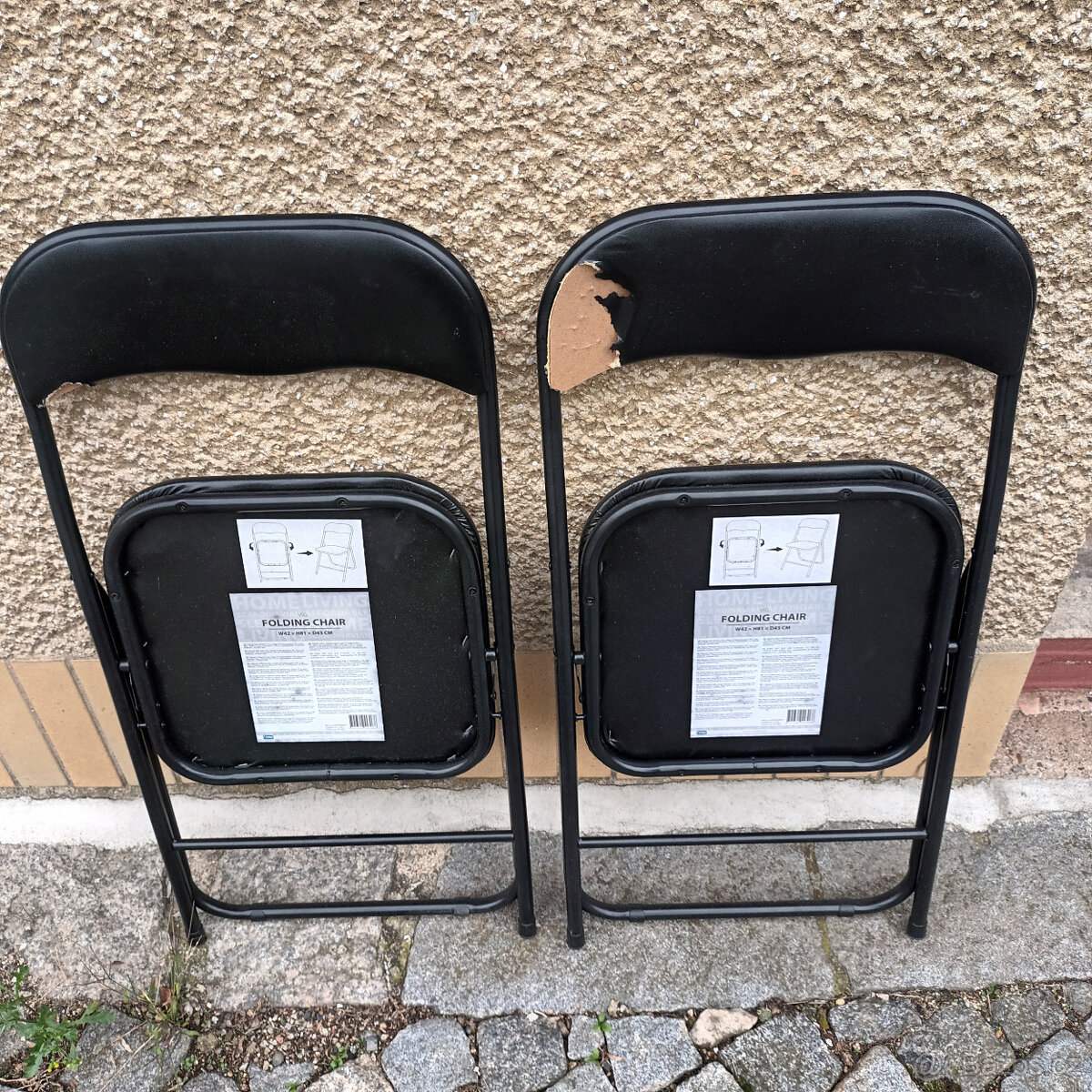 2ks rozkládací židle s malou vadou + malá židlička