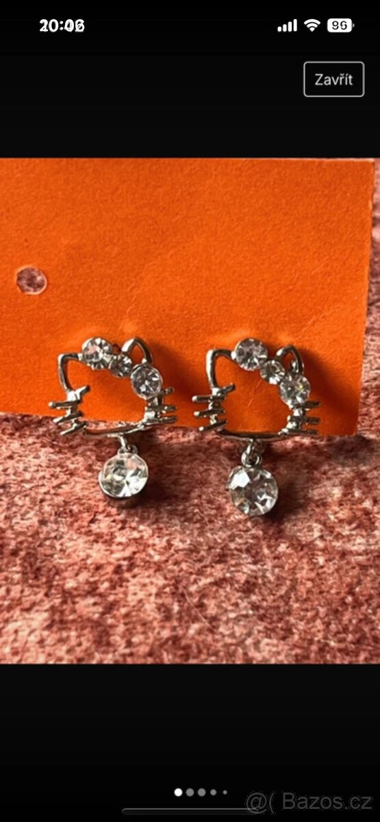 Naušnice s kočičkou Hello Kitty